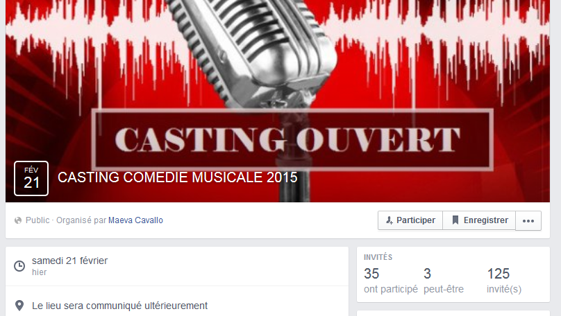 Tentez votre chance au casting pour une comédie musicale