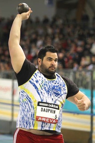 Athlétisme - Lancer de poids : Tumatai Dauphin champion de France Elite indoor 2015.