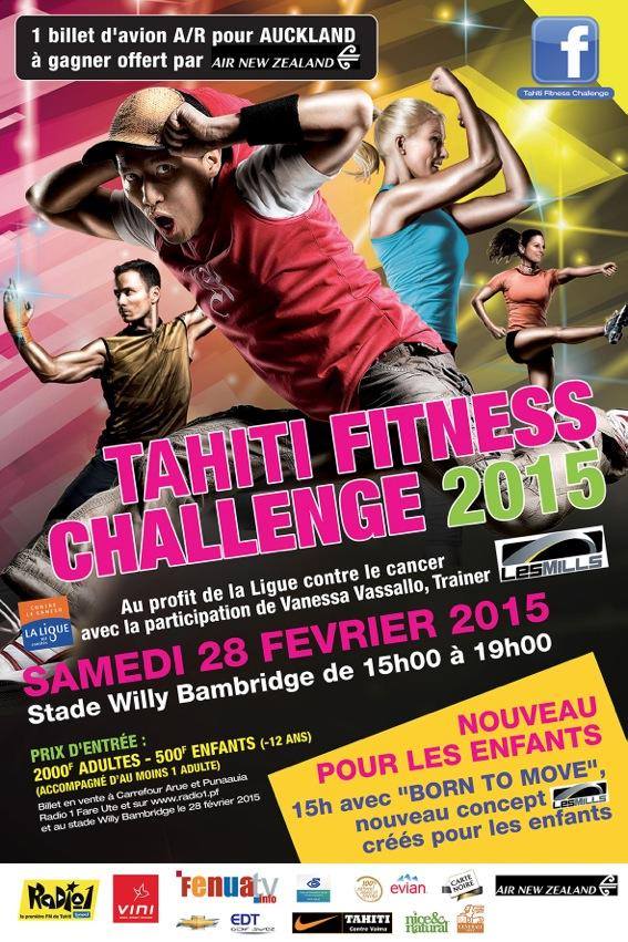 Fitness – le Tahiti Fitness Challenge 2015 se déroulera samedi, au profit de la ligue contre le cancer.