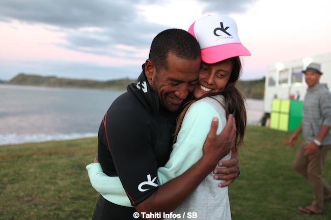 Daniel Kereopa à sa sortie de l'eau..