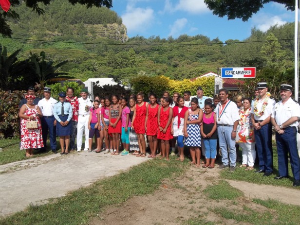 Inspection annuelle de la caserne de Gendarmerie de Rikitea