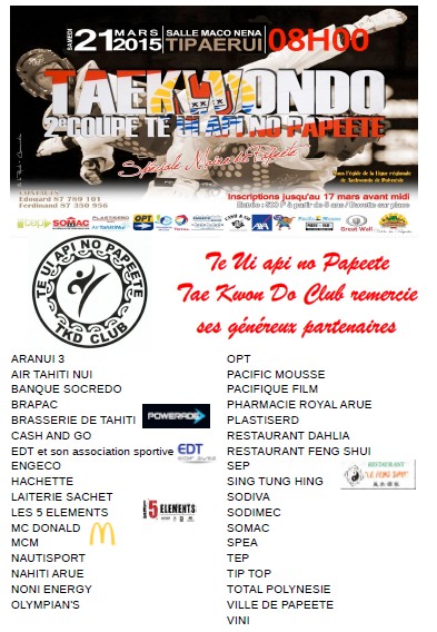 Taekwondo : 2ème édition coupe inter- club spéciale Maire de Papeete