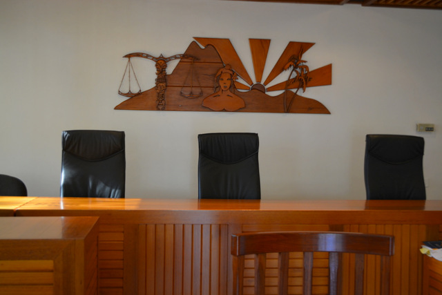 La salle d'audience du tribunal administratif de Papeete