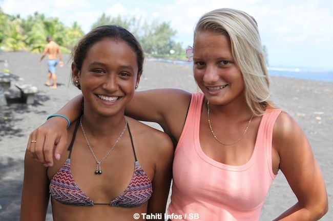 Vahine Fierro et Naumi Eychenne, toutes deux qualifiées pour les quarts.