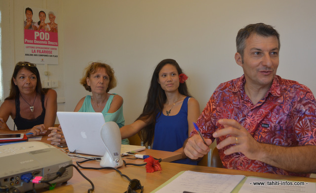 L'équipe en charge de la POD à la direction de la santé avec à droite le docteur Jean-Marc Segalin, responsable du bureau des programmes des pathologies infectieuses à la Direction de la santé.