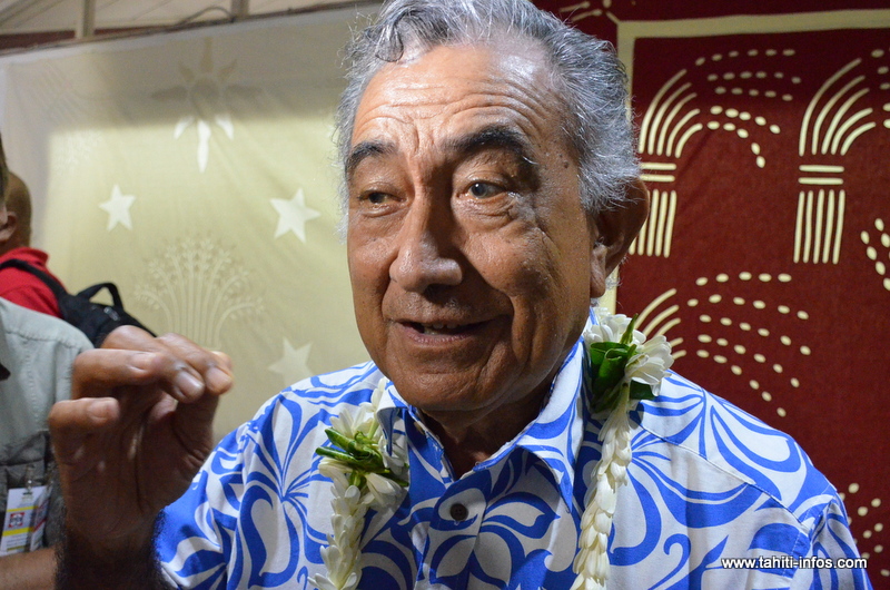 Oscar Temaru, président du parti indépendantiste Tavini Huira'atira et du mouvement des composantes politiques souverainistes UPLD