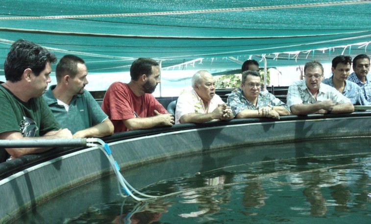 Visite de Frédéric Riveta au centre technique aquacole de Vairao et au centre Ifremer du Pacifique