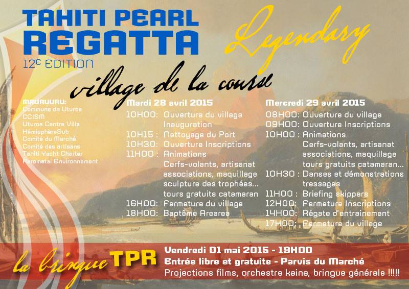 Tahiti Pearl Regatta:  Le village de la course s’installe à Uturoa