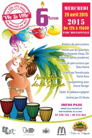 Vis ta ville fêtera ses 6 ans d'existence au service des jeunes de Papeete demain!