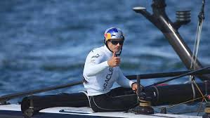 Record du Pacifique - L'Australien Jimmy Spithill à bord de L'Hydroptère