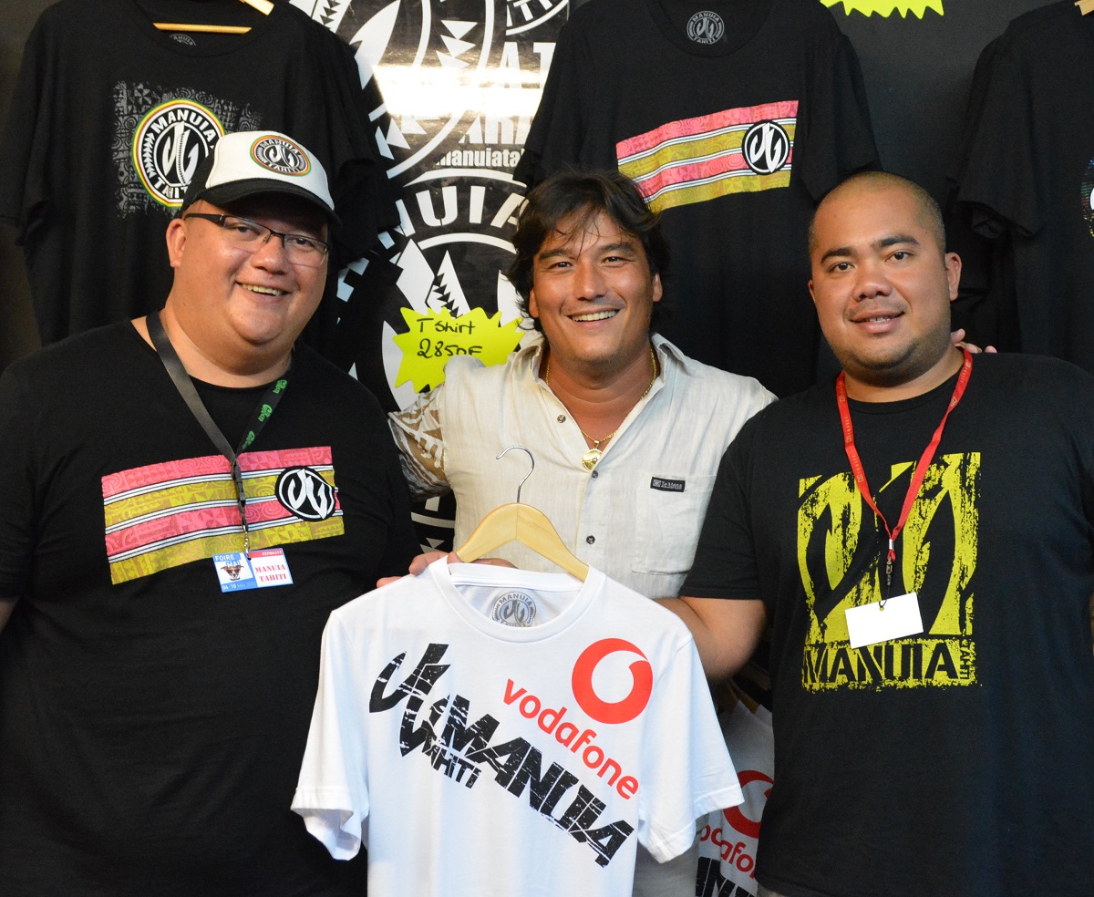 L'un des t-shirts collectors Vodafone / Manuia Tahiti