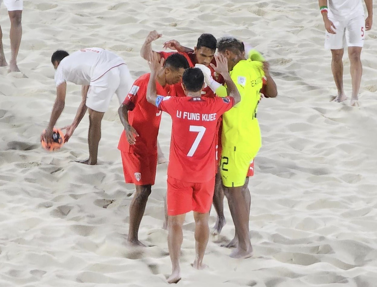 Les Tahitiens ont été battus (5-3) par l’Iran mais ils évolueront sans doute à un tout autre niveau jeudi contre l’Italie. (Photo : TNTV)
