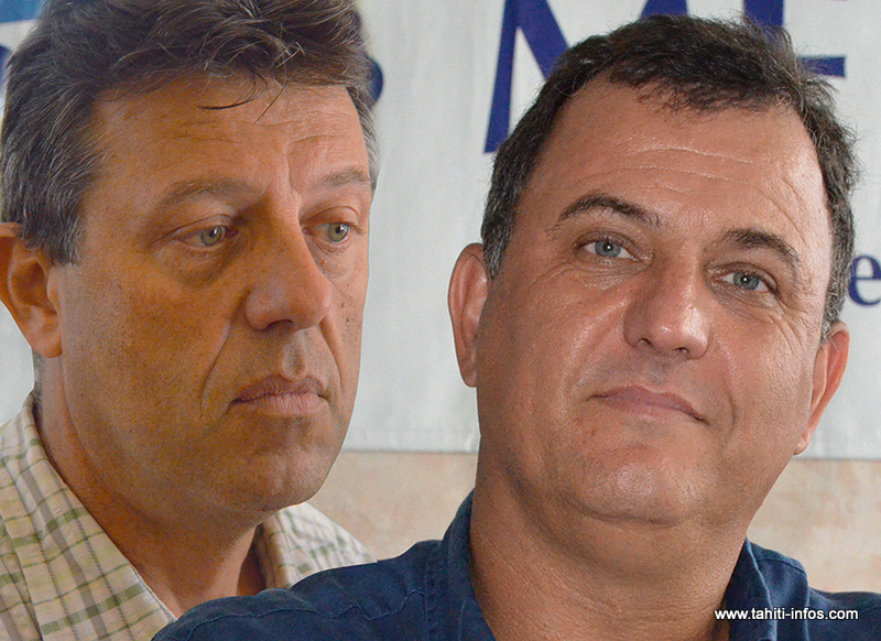 Christophe Plée, président de la CGPME et Olivier Kressmann, patron du Médef-Polynésie
