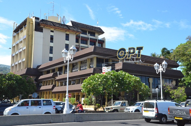 Le siège de l'OPT à Papeete.