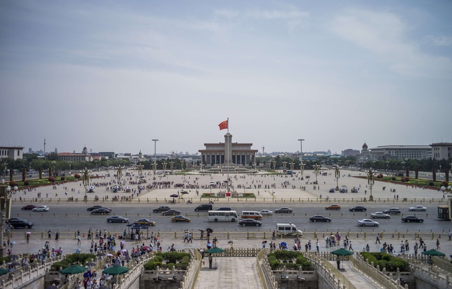 Vue générale de la place Tiananmen à Pékin, en Chine. - AFP
