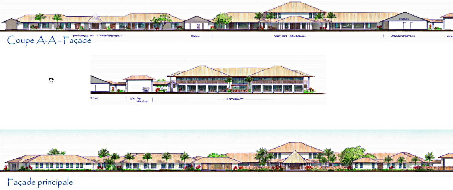 La façade du futur centre universitaire