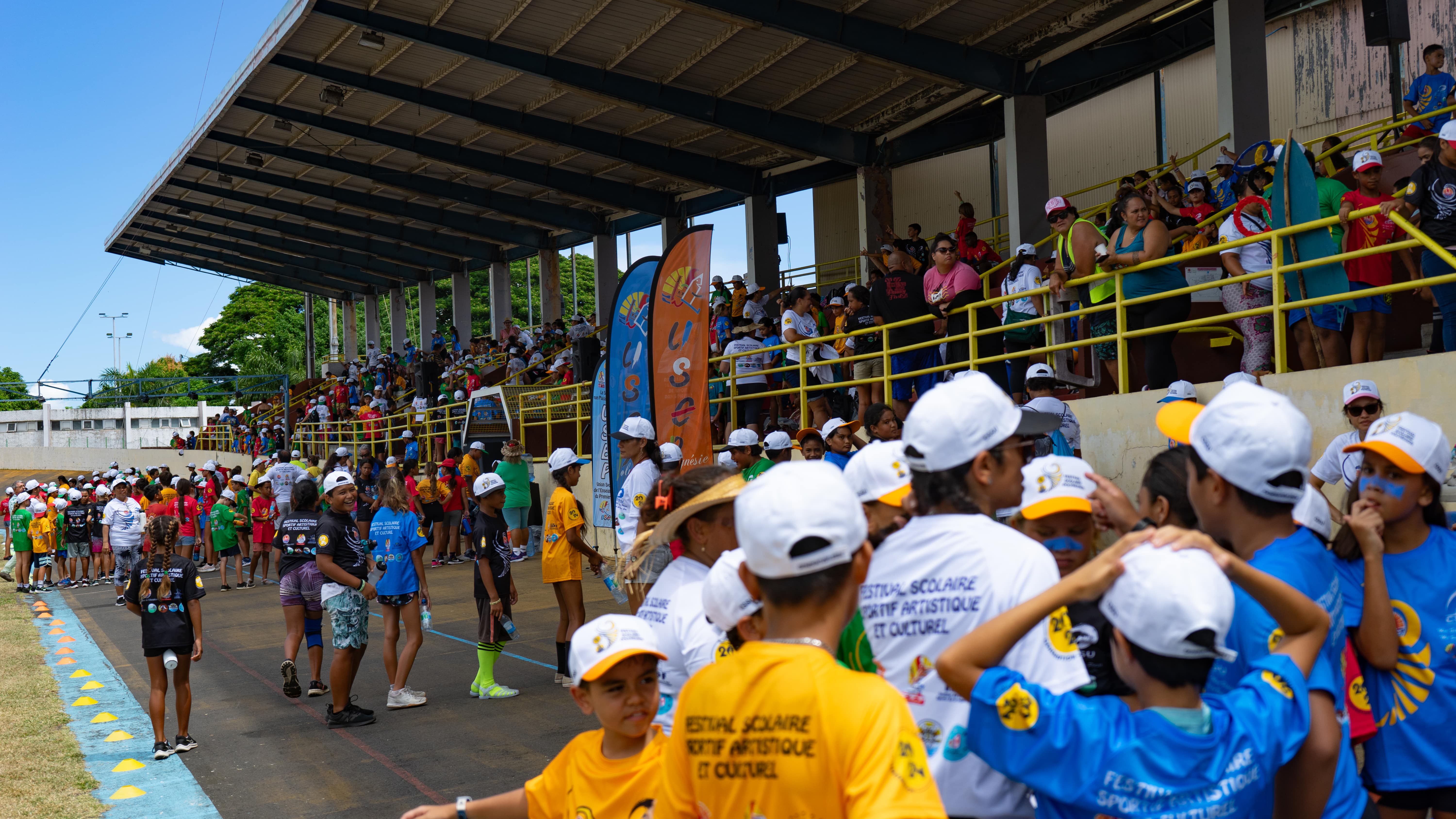 Près de 1300 élèves et accompagnateurs sont attendus pour représenter les 131 labels “Génération 2024” de la Polynésie française.  Crédit : Tom Larcher