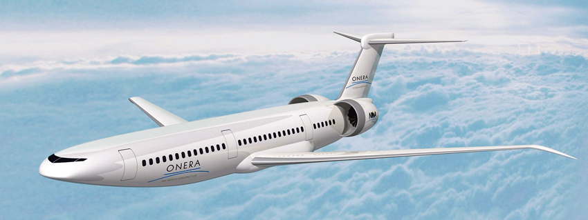 Au Bourget, l'Onera présente Nova, l'avion qui économise 15 à 20% de carburant.