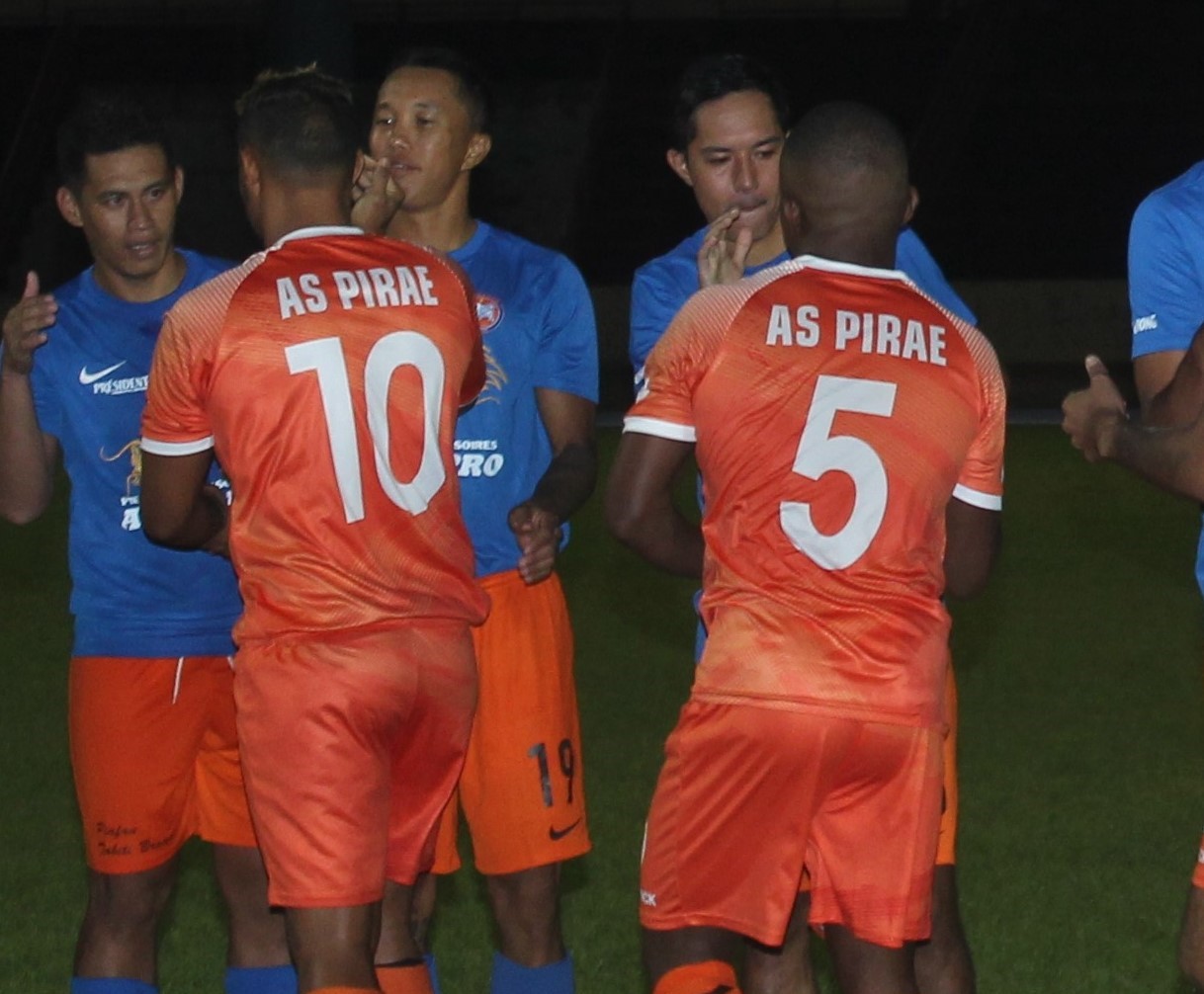 Patrick Tepa (10) et Désiré Ngiamba (5) ont marqué deux des cinq buts de Pirae lors du difficile succès (5-4) des orange face à Dragon.