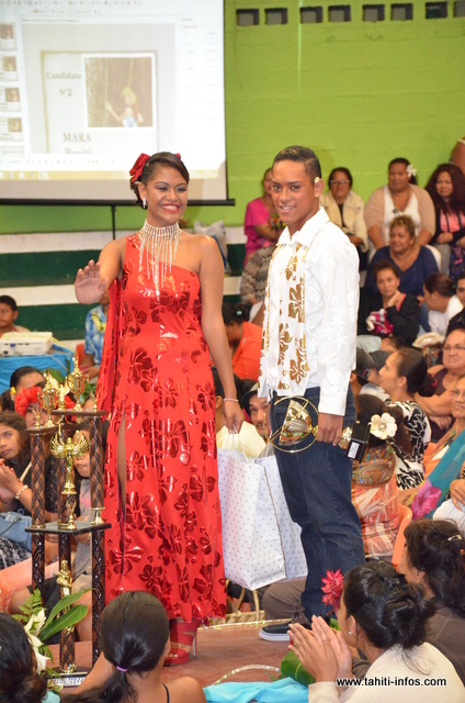 Poeiti MARA et MARATAI TEVIRI ont été élus Miss et Mister Heiva. Leur aisance sur la scène a été remarquée.