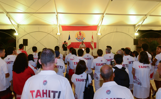 Jeux du Pacifique : les sportifs encouragés par Edouard Fritch