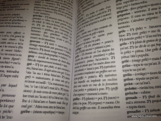 Le nouveau tome du dictionnaire français-tahitien bientôt dans les bacs