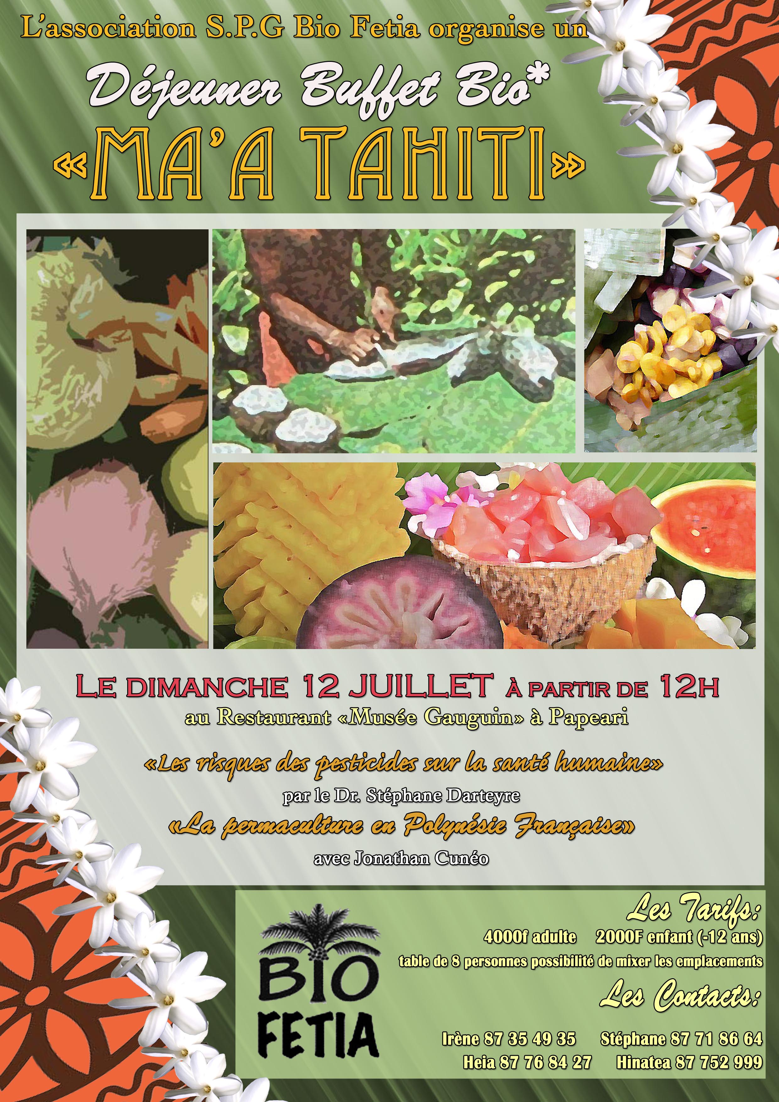 Déjeuner bio pour le Ma'a du dimanche