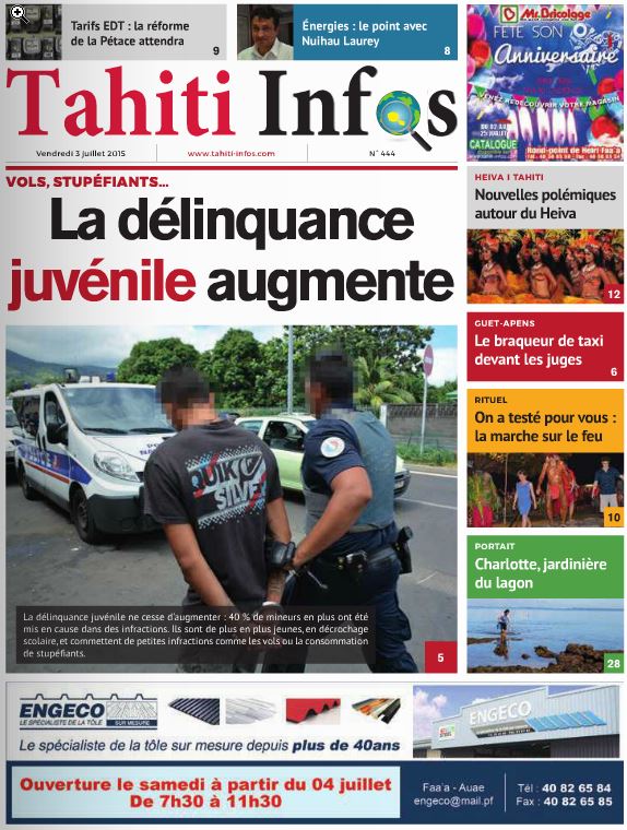 TAHITI INFOS N°444 du 3 juillet 2014