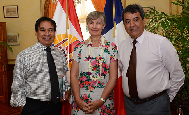 Marie-Hélène Aubert reçue à la Présidence