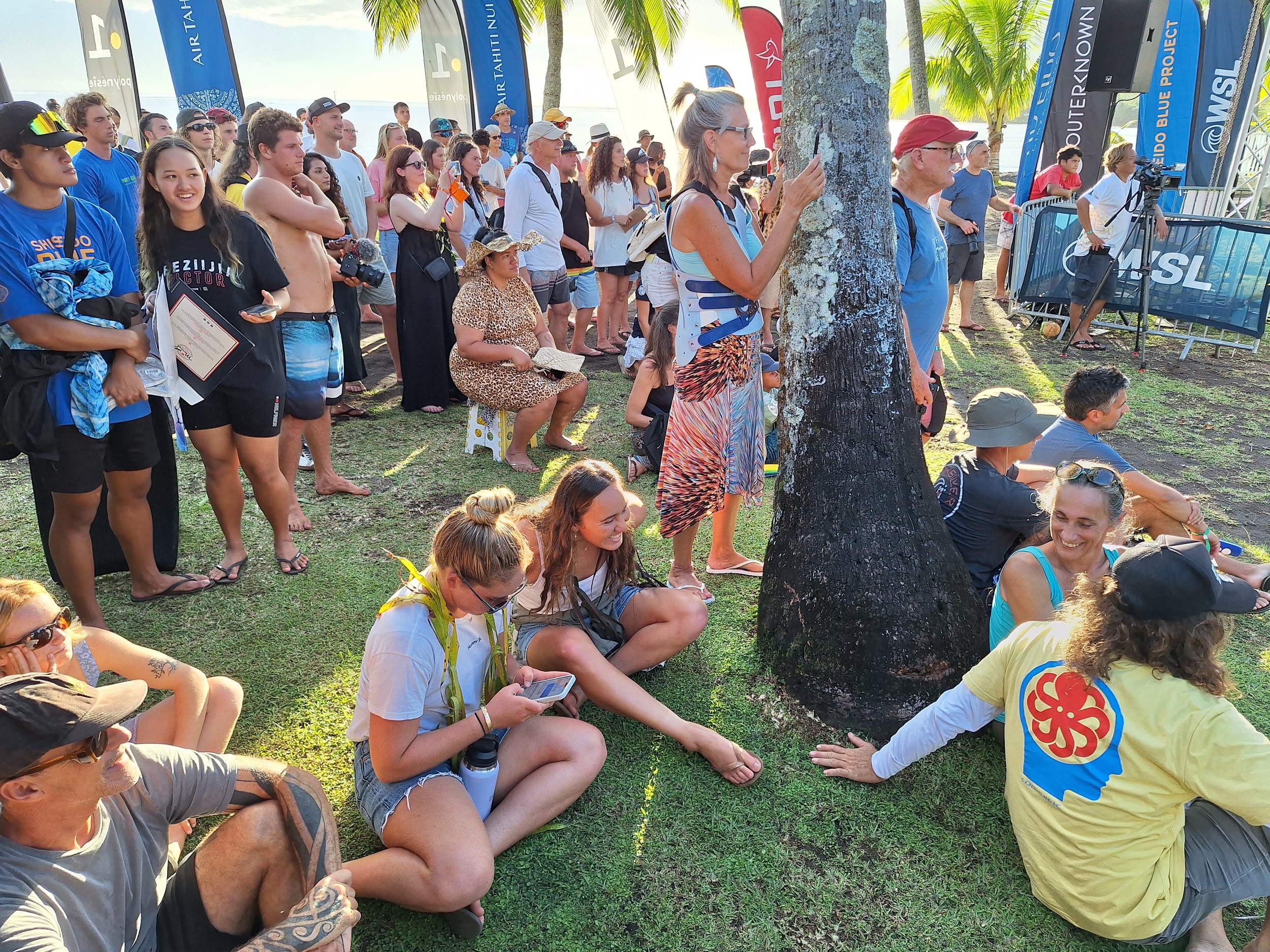 Le public était au rendez-vous à la pointe Fare Mahora.