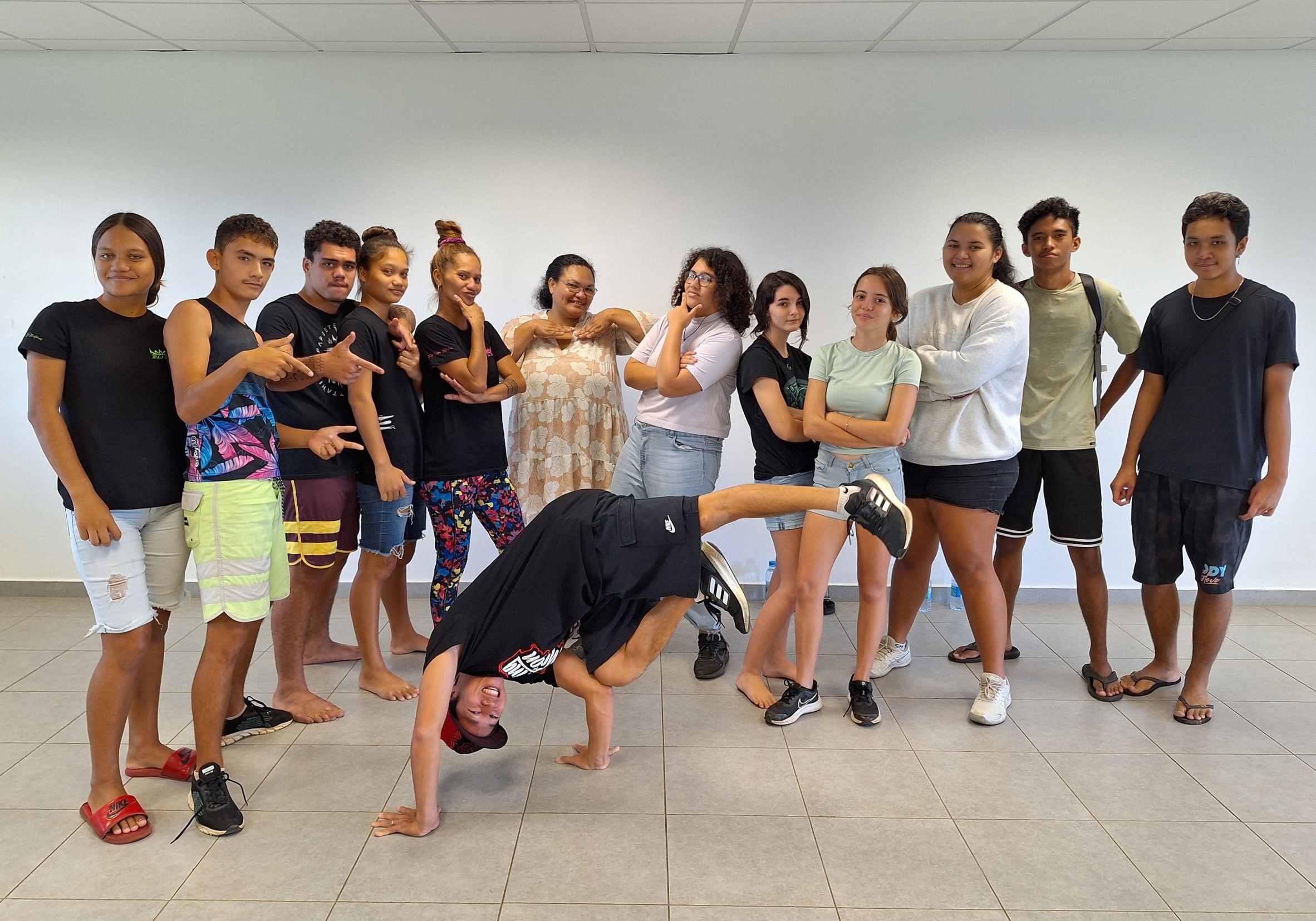 La session de vendredi était animée par Johann Kwang-Liu, alias B-boy Omega (Crédit : Anne-Charlotte Lehartel).