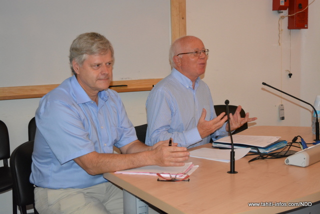 A gauche, Jacques Mérot. A droite, Bruno Lasserre