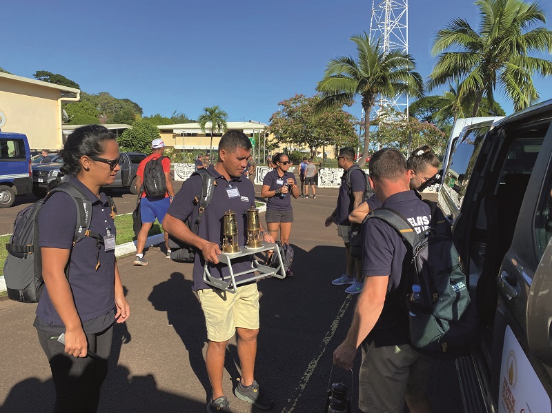 Tout au long de son parcours, la flamme sera alimentée par de la paraffine. Crédit photo : Archives TI.