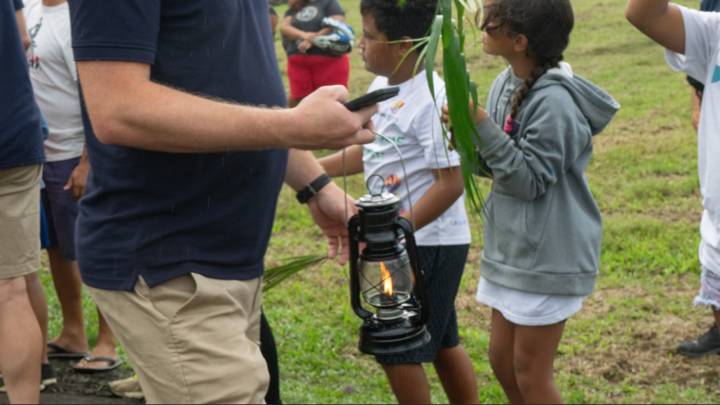 La flamme de secours, en cas de pépin.  Crédit : Tahiti Infos