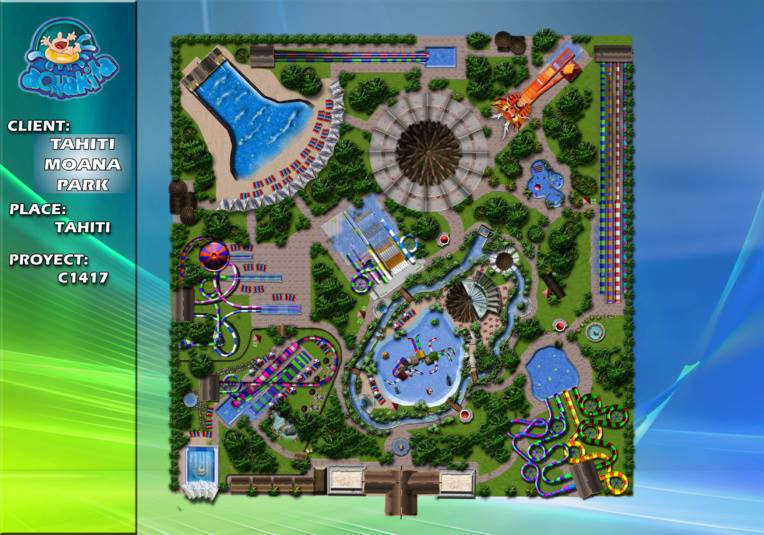 Une vue de ce que pourrait être le parc aquatique de Tahiti dont le projet est porté par les investisseurs du groupe mexicain Aquakita.