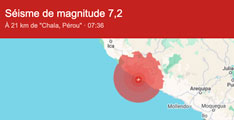 Le Pérou secoué par un puissant séisme