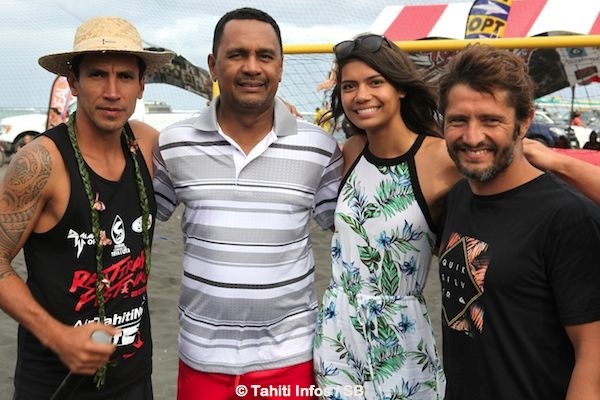 Teva Zaveroni, Tearii Alpha, Vaimiti Teiefitu et Bixente Lizarazu.