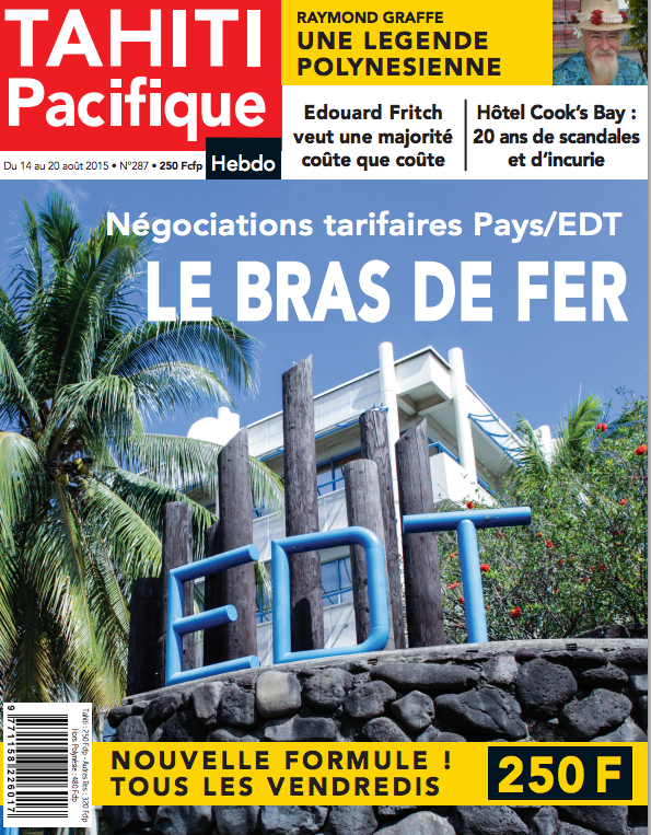 Tahiti Pacifique Hebdo en kiosque aujourdhui