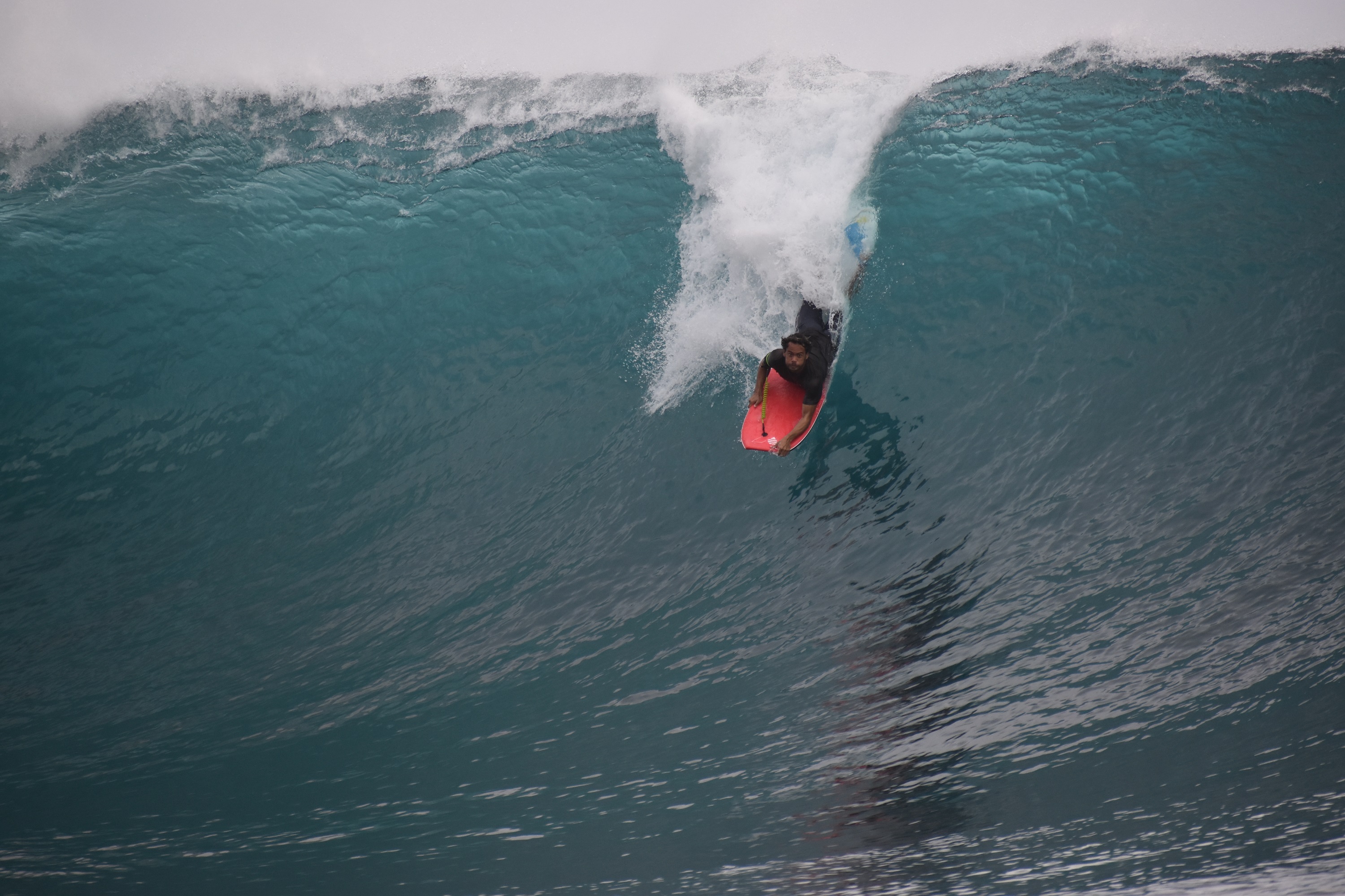 Quelques bodyboardeurs ont participé à la fête.