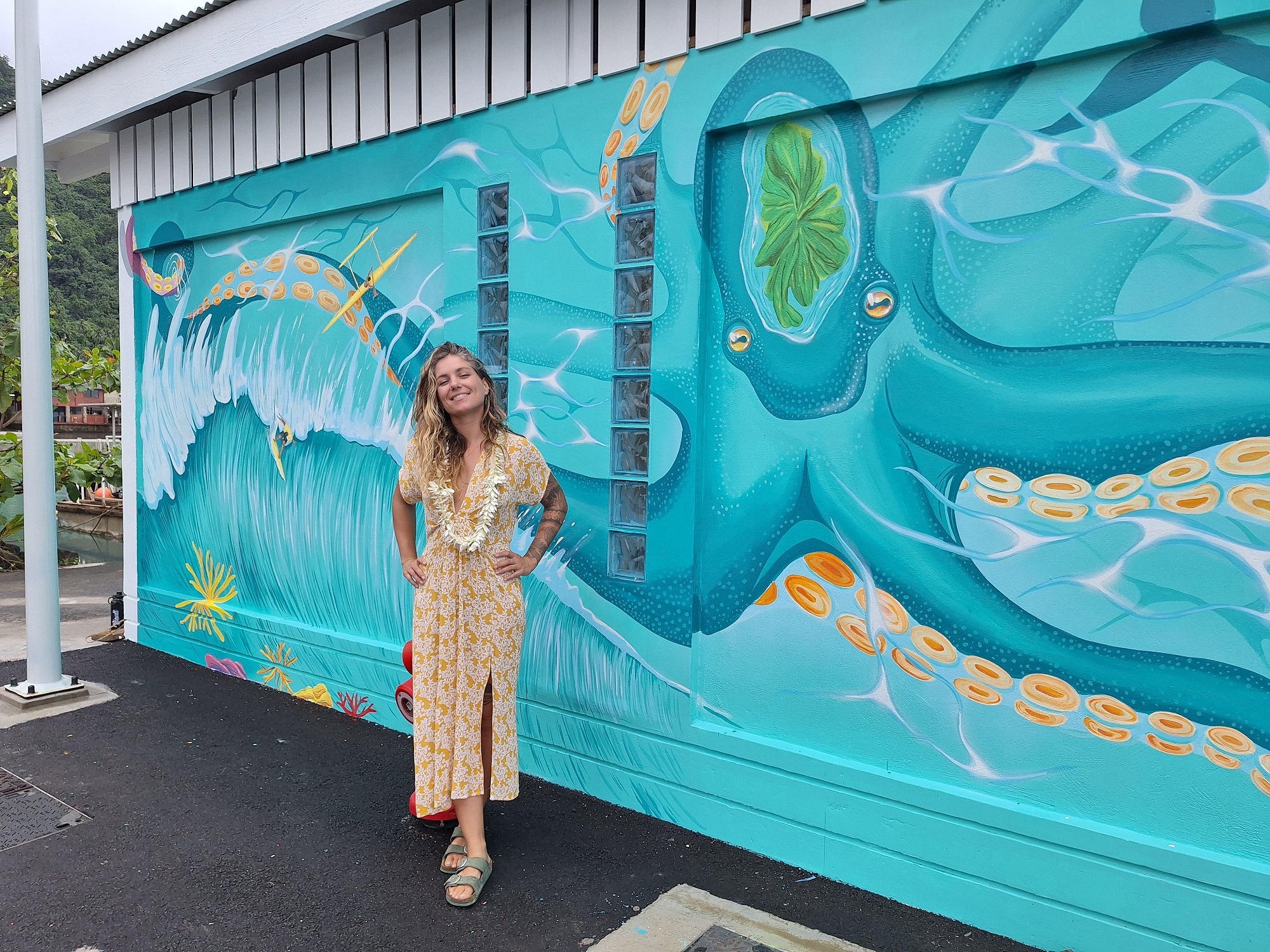 Rénovés, les sanitaires ont été embellis par l’artiste Sarah Viault.