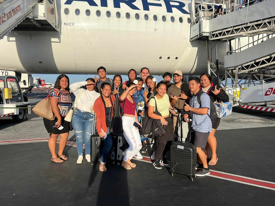 Ce sont tous les élèves qui ont bénéficié d'un stage avec le programme Erasmus dont les huit élèves qui ont travaillé à la mise en place d'une "journée polynésienne" organisée pour les JO 2024