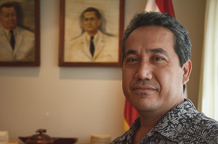 Marcel Tuihani, président de l'assemblée de Polynésie française et auteur de la proposition de délibération.