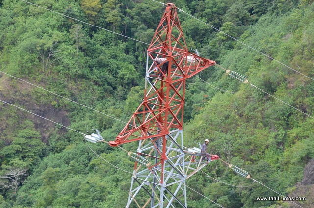 Lifting à haut risque pour les pylônes de la TEP