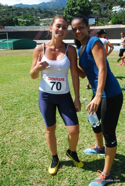 Debrah, 27 ans et Raratea, 28 ans ont passé les épreuves d'athlétisme