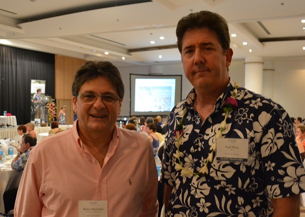 Michel Monvoisin et Paul Sloan, président et directeur du GIE Tahiti Tourisme