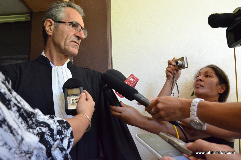 Me Raoul Aureille, lundi 14 septembre après l'annonce d'un nouveau renvoi de l'audience du référé Fritch au 28 septembre prochain.