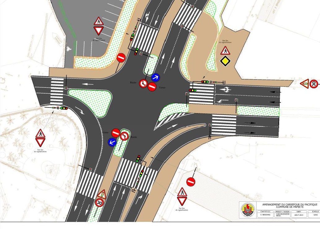 Ce mardi matin, la présentation de la nouvelle circulation après la destruction du rond-point du Pacifique a été faite par Albert Solia, le ministre de l'Equipement, Michel Buillard le tavana de Papeete et Bruno Marty, adjoint au maire de Papeete en charge de l'urbanisme.