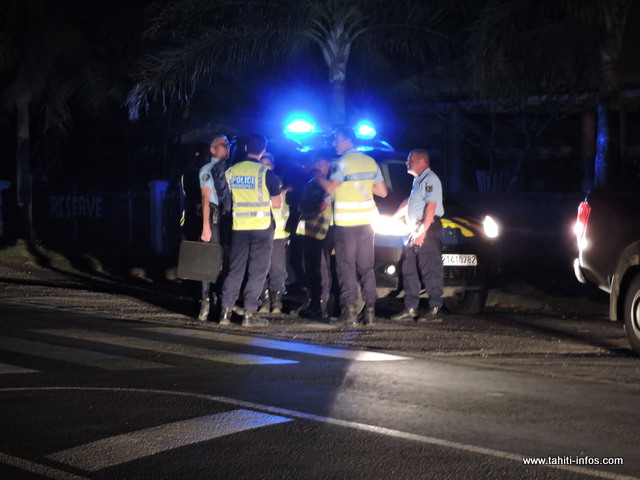 À Papenoo, les gendarmes et la police municipale ont travaillé ensemble pour assurer les rondes et la protection des populations concernées.