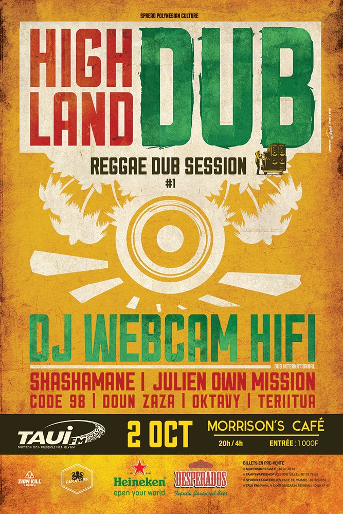 High Land Dub - Reggae Dub Session : une grosse soirée sound system vendredi au Morrison's !