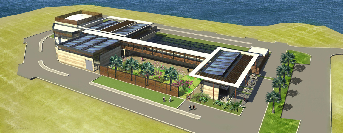 Une projection des futures installations de la station d'épuration de Papeete à Fare Ute. Les travaux devraient être finis en mars 2016. Il restera ensuite, en phase 2,  à étendre le réseau de collecte des eaux usées aux quartiers de Vaima, Paofai et Tipaerui. Les raccordements des quartiers de Fariipiti, Taunoa et Mamao se feront ensuite. Le chantier de raccordement des réseaux d'eaux usées à la station d'épuration dureront jusqu'en 2022.